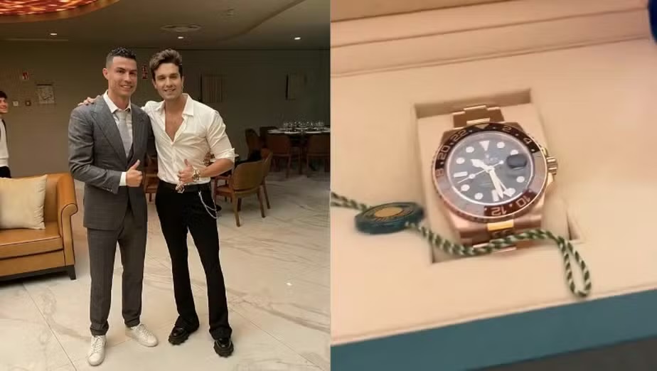 Vídeo: Luan Santana ganha Rolex de Cristiano Ronaldo