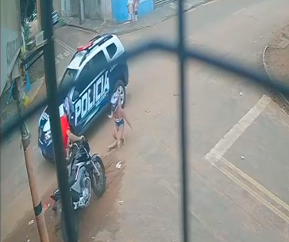 Vídeo: câmera flagra tombo e PM enquadrando fugitivo do grau no Dom Antônio 